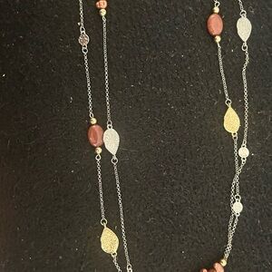 Elegant Silver and Gold Chain Necklace